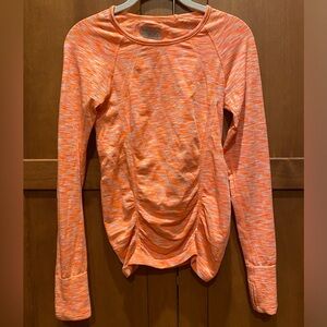 Athleta Vibrant Orange Long Sleeve Athletic Shirt